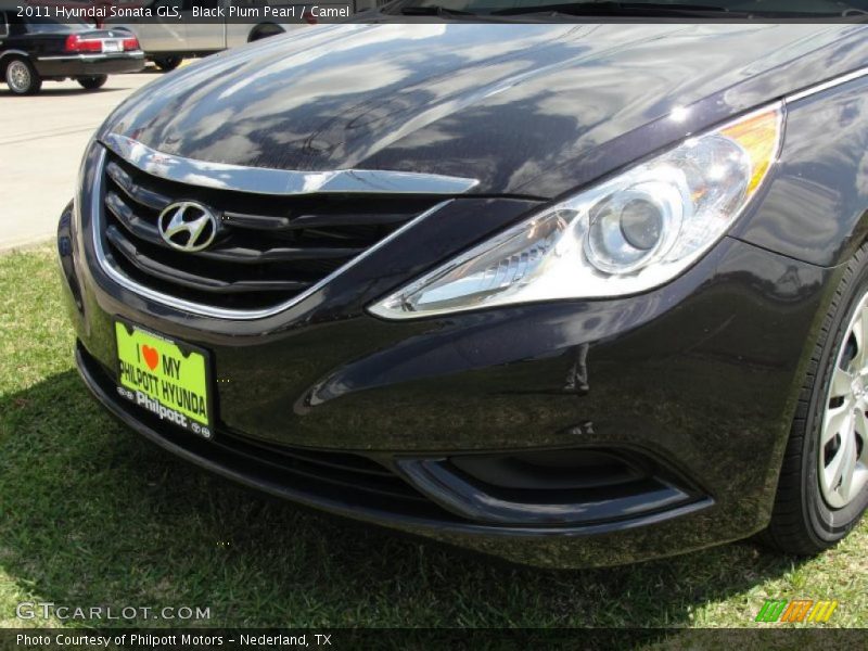 Black Plum Pearl / Camel 2011 Hyundai Sonata GLS