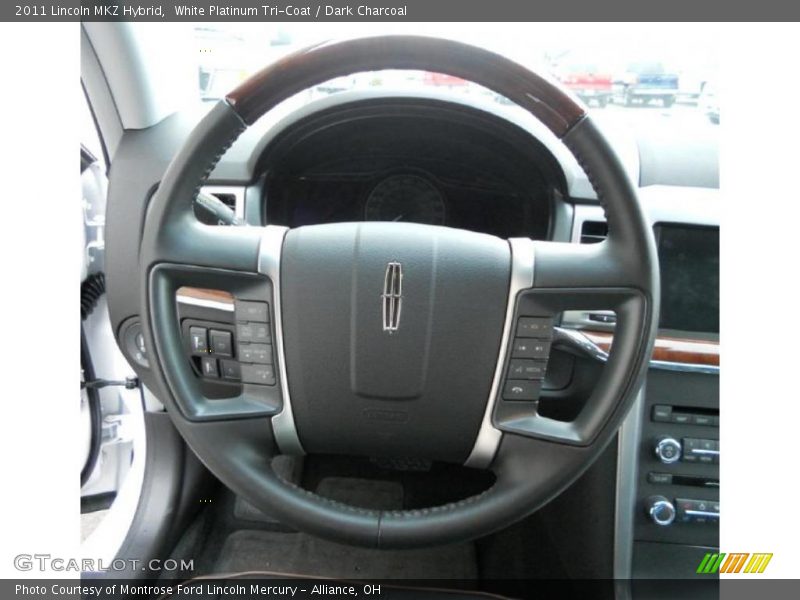 White Platinum Tri-Coat / Dark Charcoal 2011 Lincoln MKZ Hybrid
