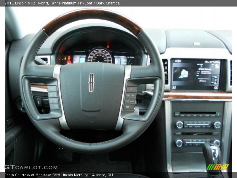 White Platinum Tri-Coat / Dark Charcoal 2011 Lincoln MKZ Hybrid