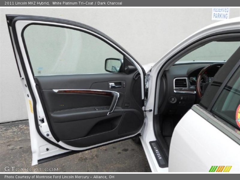 White Platinum Tri-Coat / Dark Charcoal 2011 Lincoln MKZ Hybrid