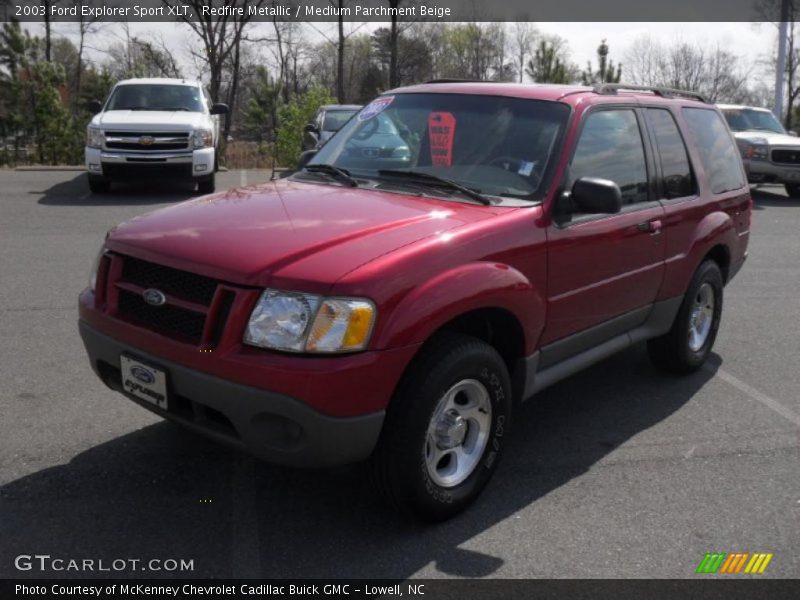 Redfire Metallic / Medium Parchment Beige 2003 Ford Explorer Sport XLT