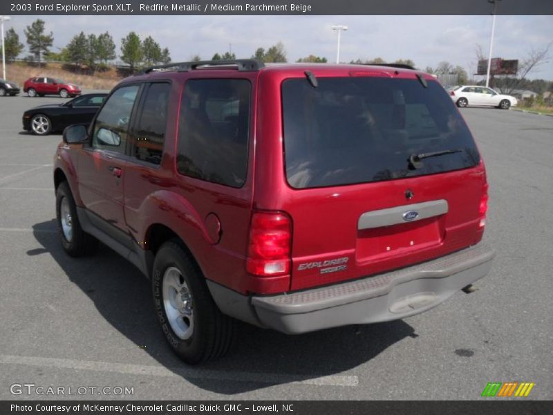 Redfire Metallic / Medium Parchment Beige 2003 Ford Explorer Sport XLT
