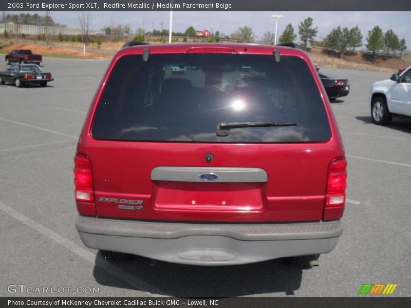 Redfire Metallic / Medium Parchment Beige 2003 Ford Explorer Sport XLT