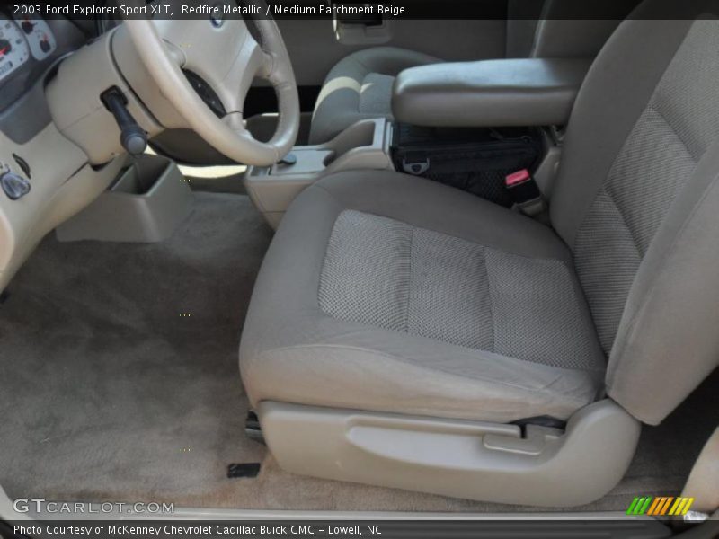 Redfire Metallic / Medium Parchment Beige 2003 Ford Explorer Sport XLT