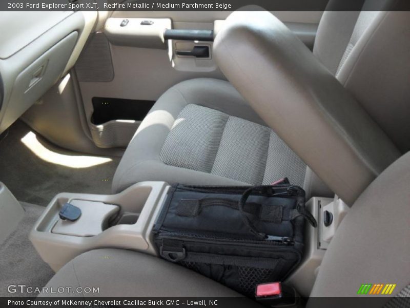 Redfire Metallic / Medium Parchment Beige 2003 Ford Explorer Sport XLT