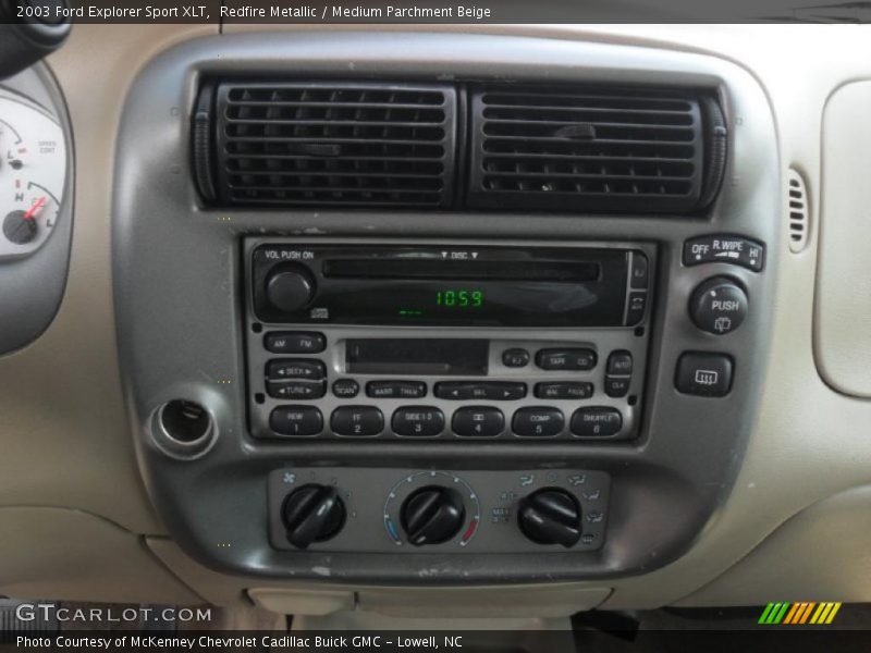 Controls of 2003 Explorer Sport XLT