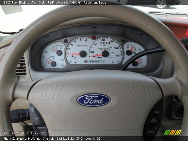 Redfire Metallic / Medium Parchment Beige 2003 Ford Explorer Sport XLT