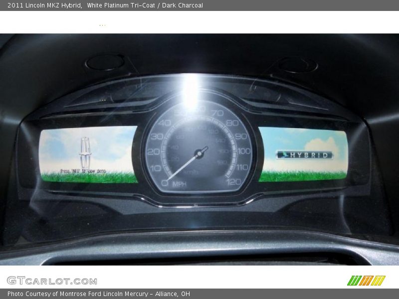 White Platinum Tri-Coat / Dark Charcoal 2011 Lincoln MKZ Hybrid