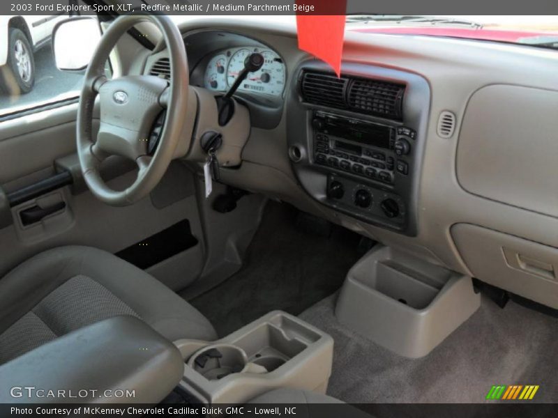 Redfire Metallic / Medium Parchment Beige 2003 Ford Explorer Sport XLT