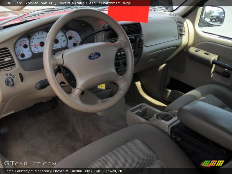 Redfire Metallic / Medium Parchment Beige 2003 Ford Explorer Sport XLT