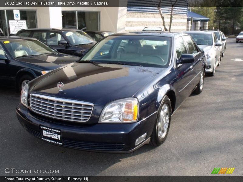 Blue Onyx Metallic / Oatmeal 2002 Cadillac DeVille Sedan