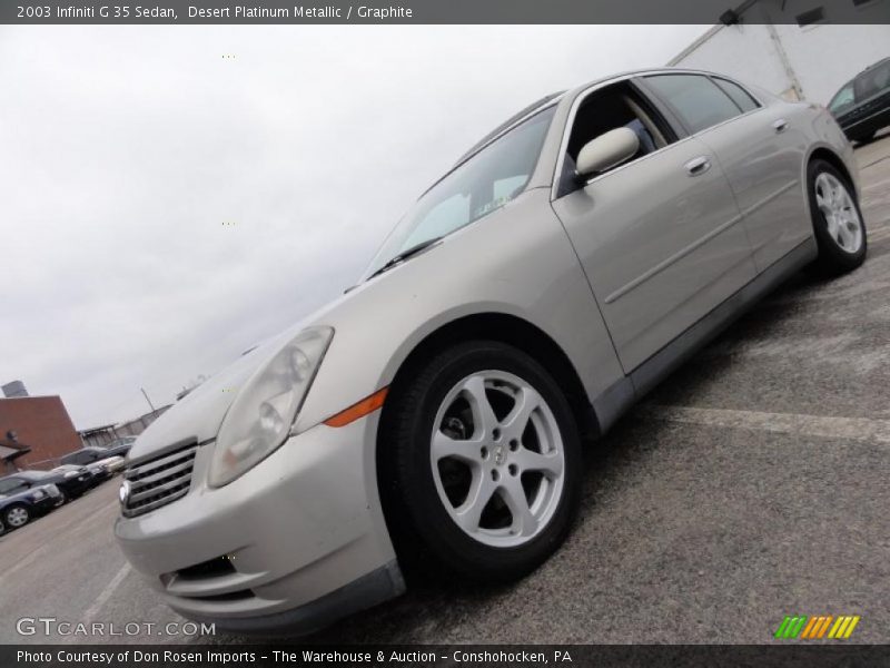Desert Platinum Metallic / Graphite 2003 Infiniti G 35 Sedan