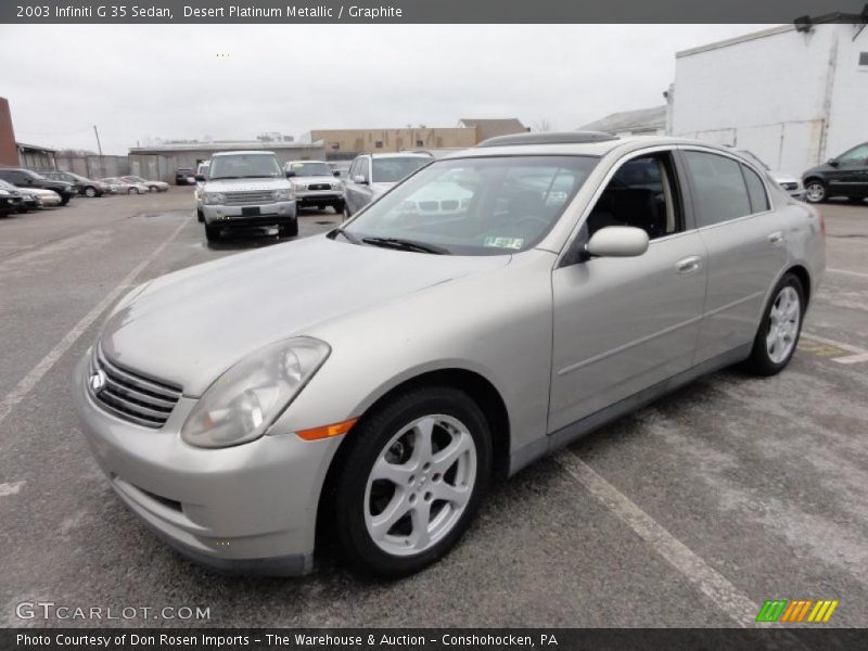 Desert Platinum Metallic / Graphite 2003 Infiniti G 35 Sedan
