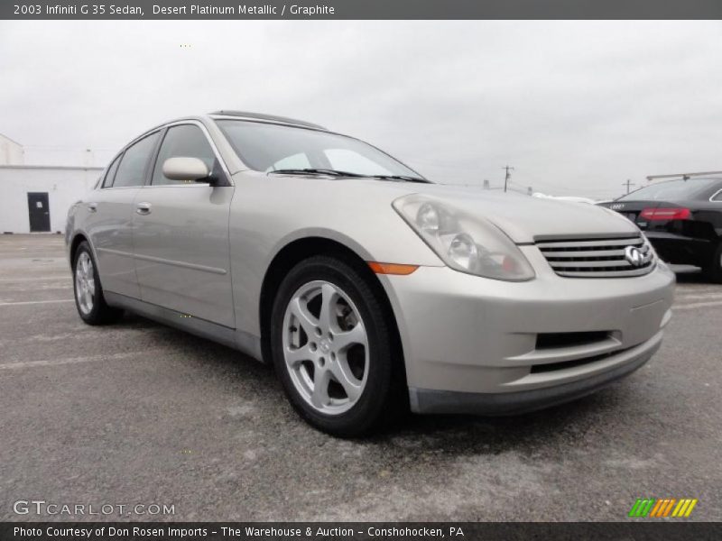 Desert Platinum Metallic / Graphite 2003 Infiniti G 35 Sedan