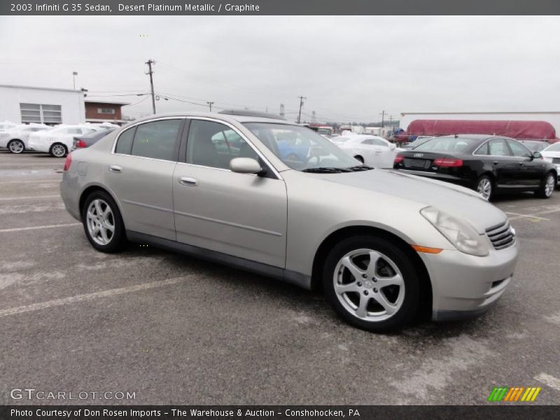 Desert Platinum Metallic / Graphite 2003 Infiniti G 35 Sedan