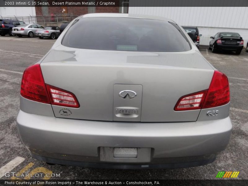 Desert Platinum Metallic / Graphite 2003 Infiniti G 35 Sedan