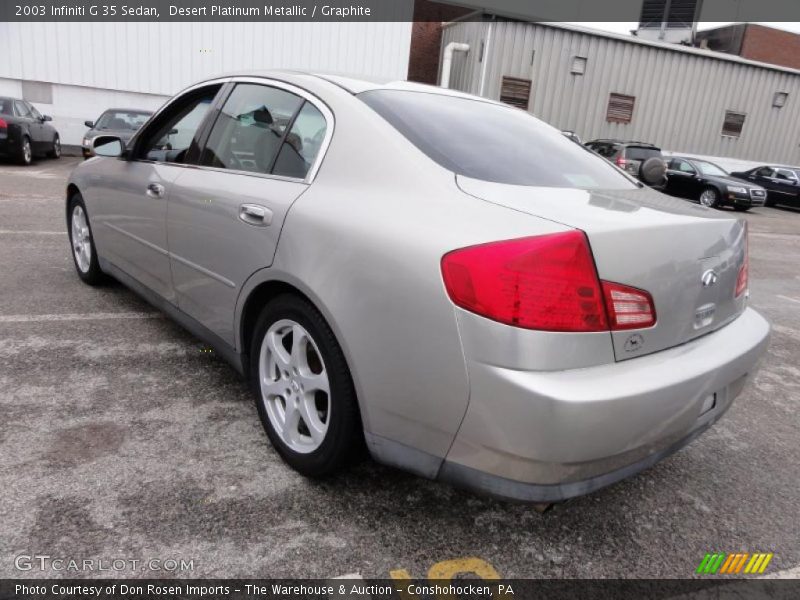 Desert Platinum Metallic / Graphite 2003 Infiniti G 35 Sedan