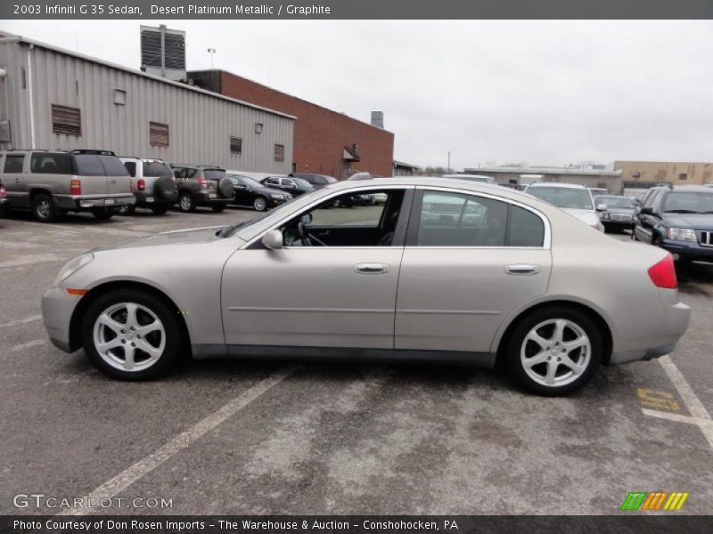 Desert Platinum Metallic / Graphite 2003 Infiniti G 35 Sedan