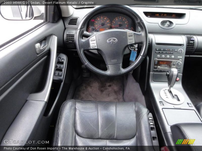 Desert Platinum Metallic / Graphite 2003 Infiniti G 35 Sedan