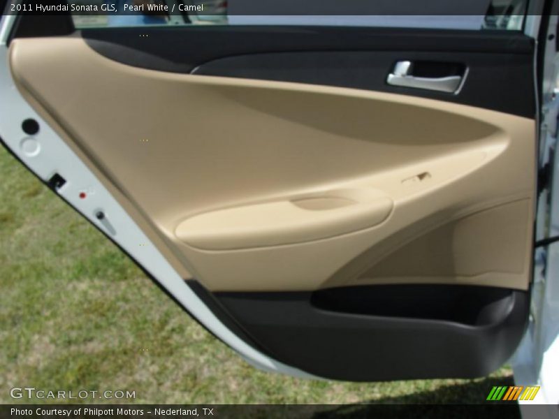 Pearl White / Camel 2011 Hyundai Sonata GLS