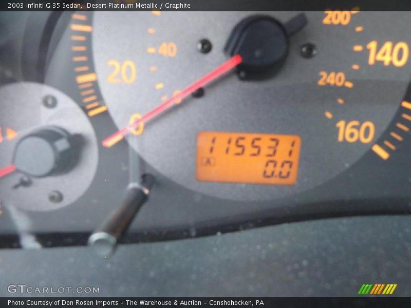 Desert Platinum Metallic / Graphite 2003 Infiniti G 35 Sedan