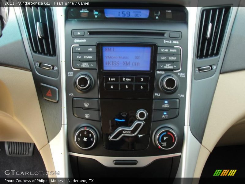 Pearl White / Camel 2011 Hyundai Sonata GLS