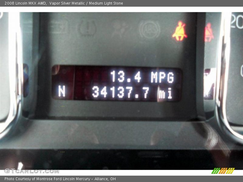 Vapor Silver Metallic / Medium Light Stone 2008 Lincoln MKX AWD