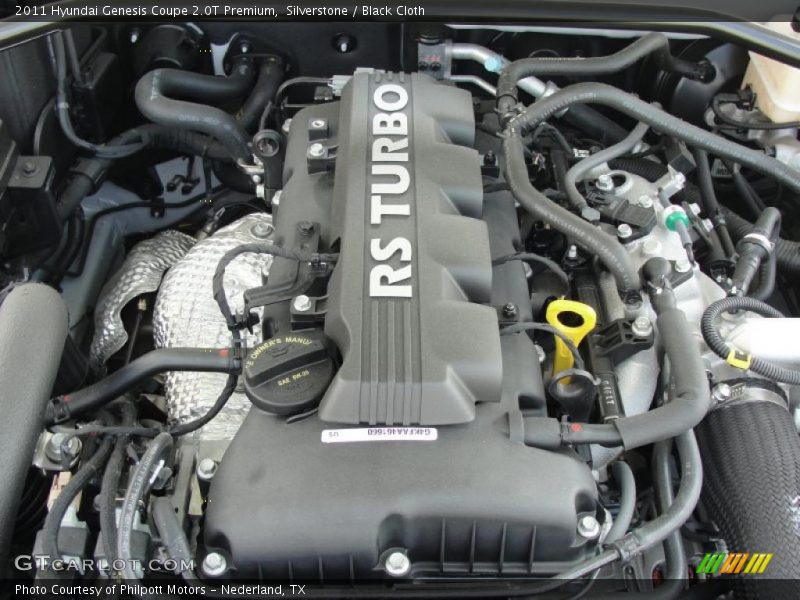  2011 Genesis Coupe 2.0T Premium Engine - 2.0 Liter Turbocharged DOHC 16-Valve CVVT 4 Cylinder