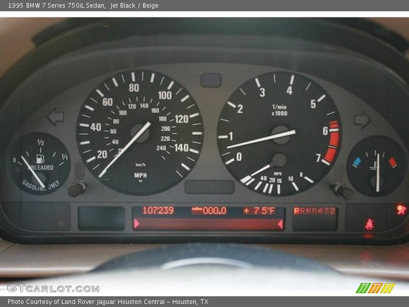  1995 7 Series 750iL Sedan 750iL Sedan Gauges