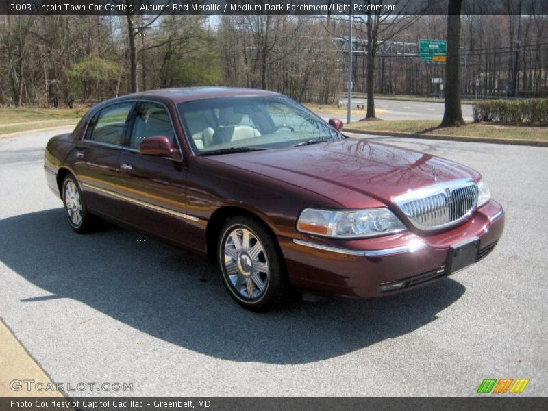 Autumn Red Metallic / Medium Dark Parchment/Light Parchment 2003 Lincoln Town Car Cartier