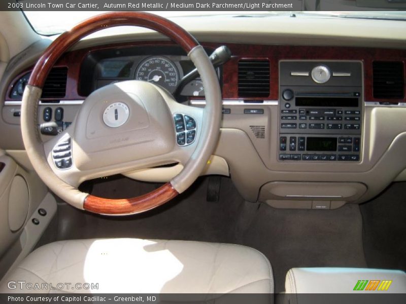 Autumn Red Metallic / Medium Dark Parchment/Light Parchment 2003 Lincoln Town Car Cartier