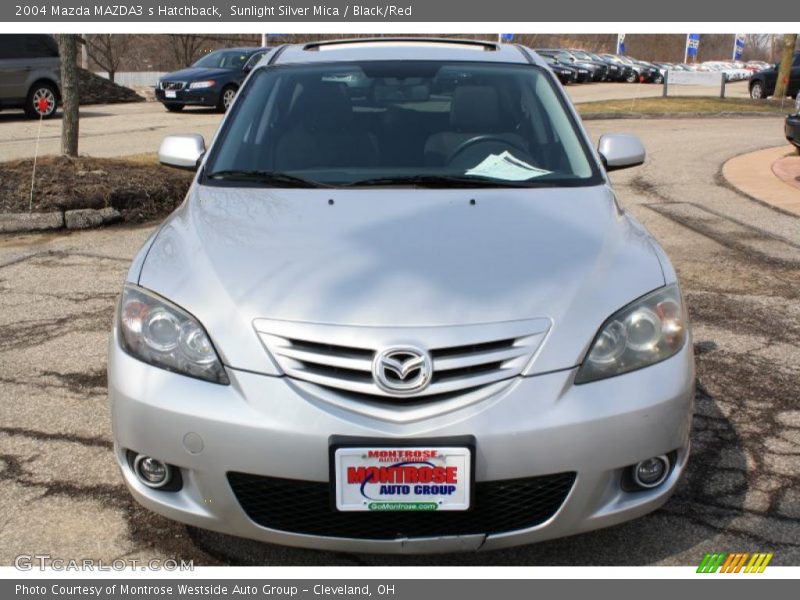 Sunlight Silver Mica / Black/Red 2004 Mazda MAZDA3 s Hatchback