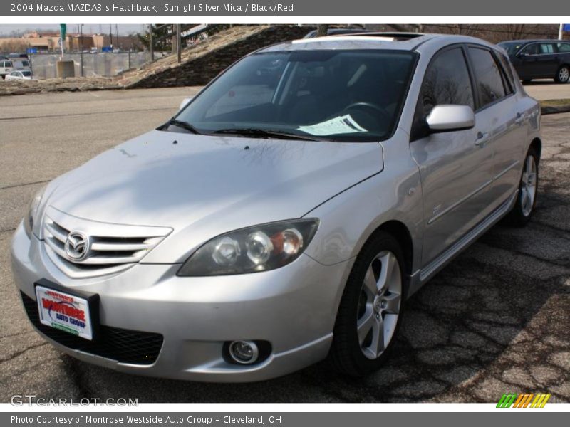 Sunlight Silver Mica / Black/Red 2004 Mazda MAZDA3 s Hatchback