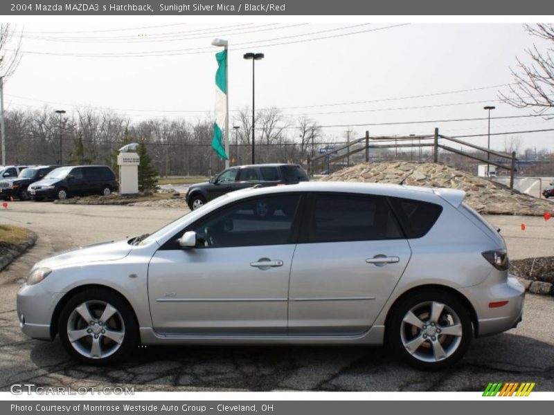 Sunlight Silver Mica / Black/Red 2004 Mazda MAZDA3 s Hatchback