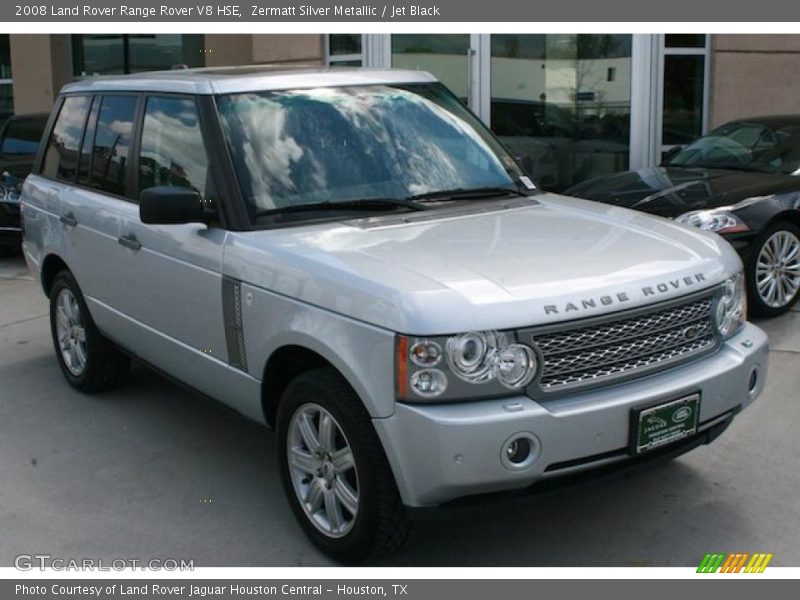 Zermatt Silver Metallic / Jet Black 2008 Land Rover Range Rover V8 HSE