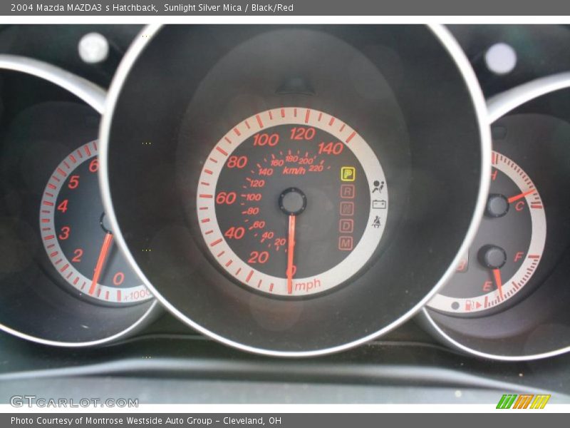 Sunlight Silver Mica / Black/Red 2004 Mazda MAZDA3 s Hatchback