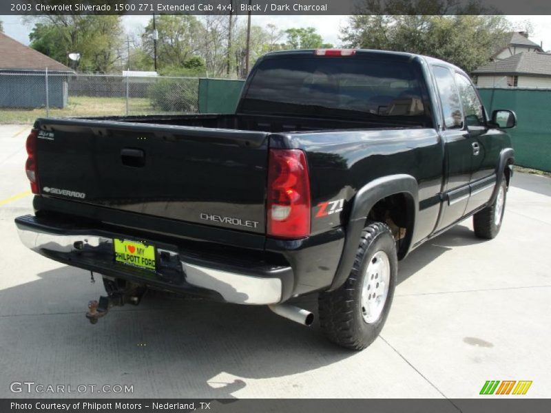 Black / Dark Charcoal 2003 Chevrolet Silverado 1500 Z71 Extended Cab 4x4