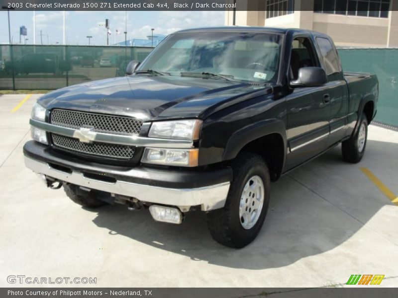 Black / Dark Charcoal 2003 Chevrolet Silverado 1500 Z71 Extended Cab 4x4