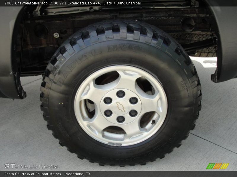 Black / Dark Charcoal 2003 Chevrolet Silverado 1500 Z71 Extended Cab 4x4