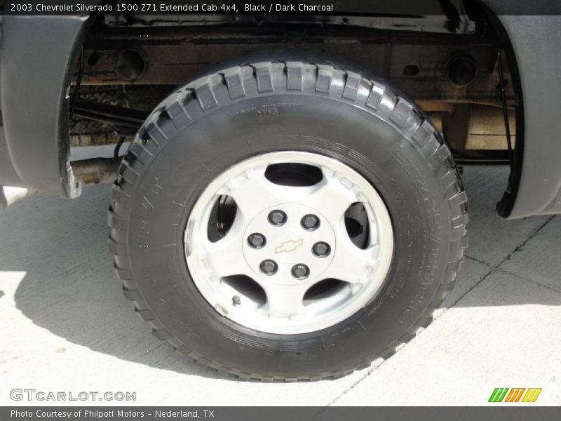 Black / Dark Charcoal 2003 Chevrolet Silverado 1500 Z71 Extended Cab 4x4