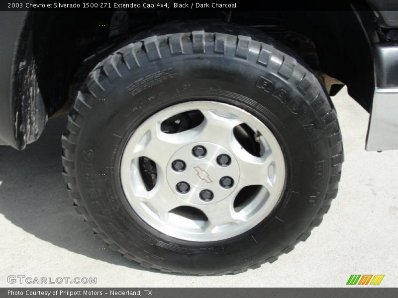 Black / Dark Charcoal 2003 Chevrolet Silverado 1500 Z71 Extended Cab 4x4