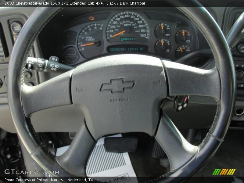 Black / Dark Charcoal 2003 Chevrolet Silverado 1500 Z71 Extended Cab 4x4