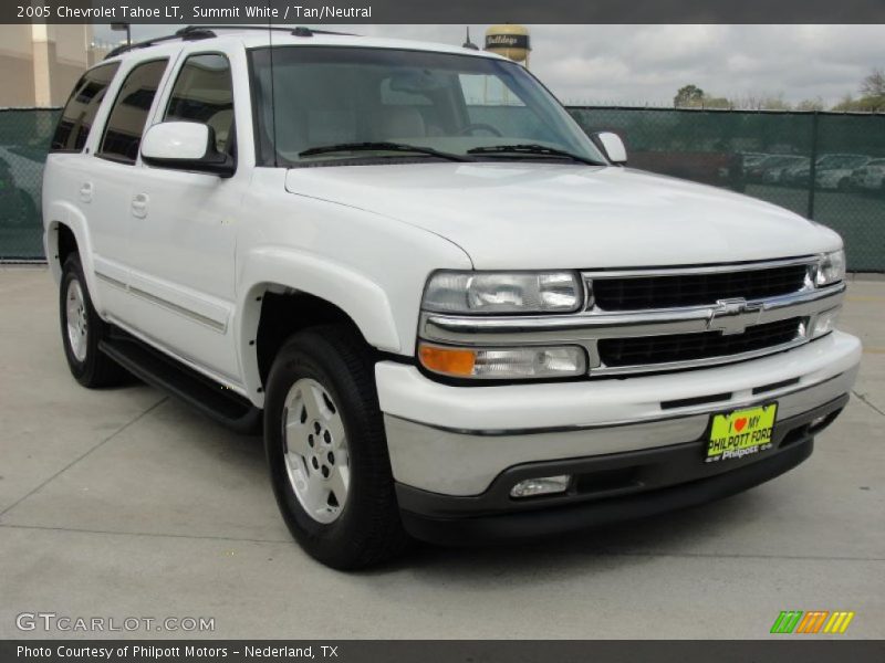 Summit White / Tan/Neutral 2005 Chevrolet Tahoe LT