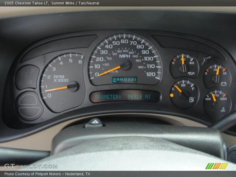 Summit White / Tan/Neutral 2005 Chevrolet Tahoe LT