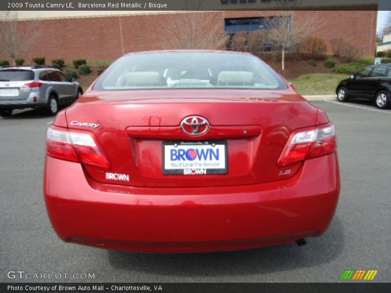 Barcelona Red Metallic / Bisque 2009 Toyota Camry LE