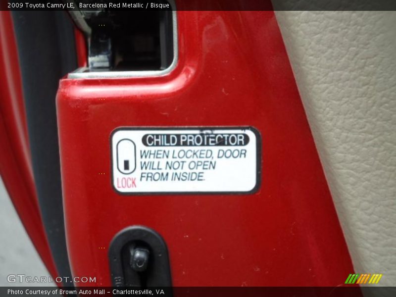 Barcelona Red Metallic / Bisque 2009 Toyota Camry LE