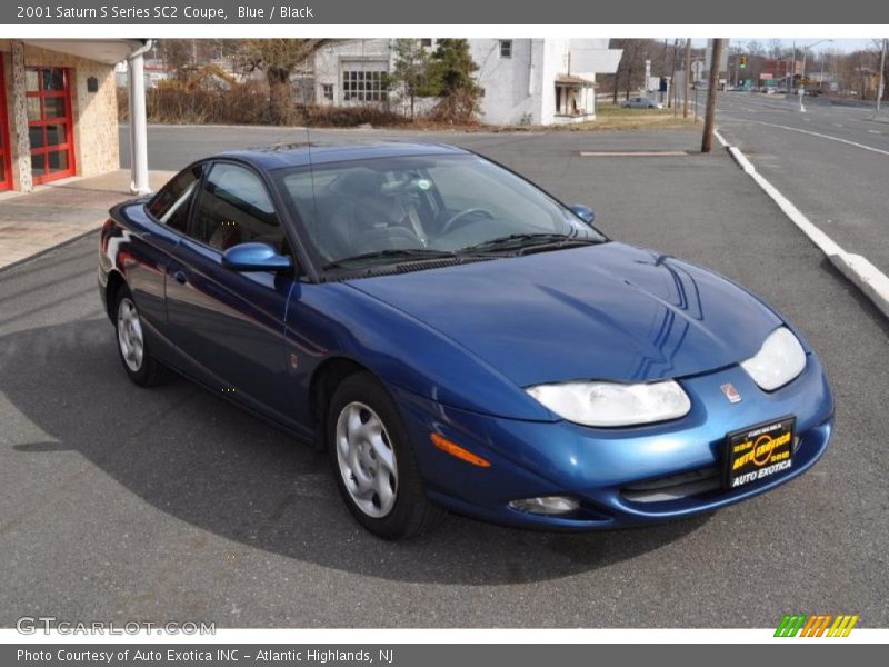 Blue / Black 2001 Saturn S Series SC2 Coupe