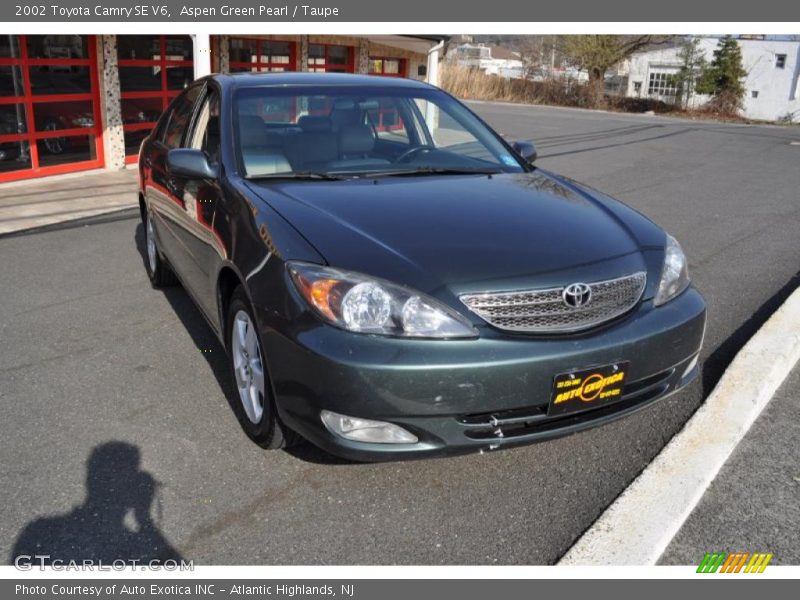 Aspen Green Pearl / Taupe 2002 Toyota Camry SE V6