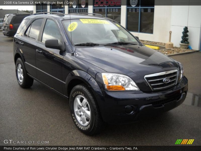 Midnight Blue / Gray 2008 Kia Sorento LX 4x4