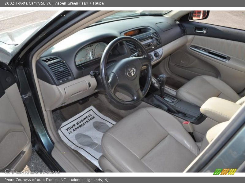 Aspen Green Pearl / Taupe 2002 Toyota Camry SE V6